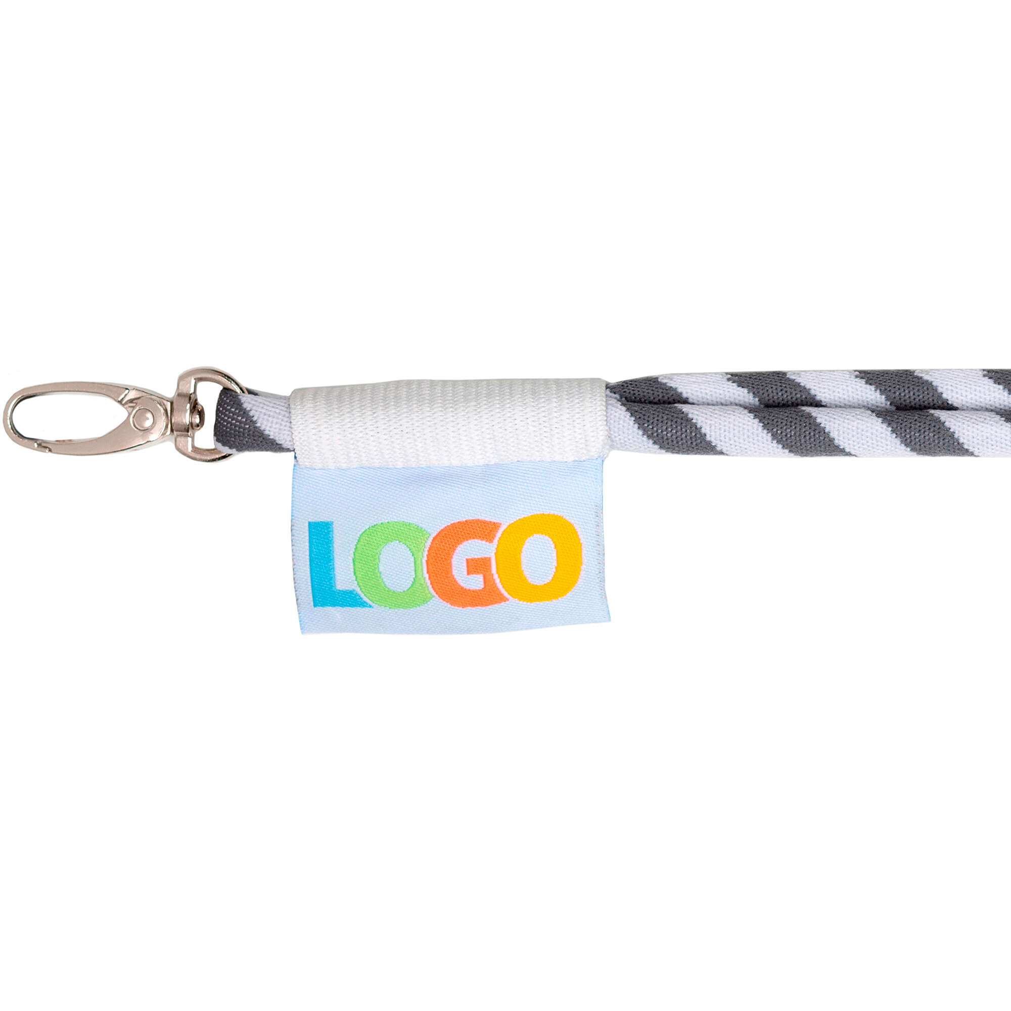 Streetculture Portachiavi Jet Tag – Cordino In Nylon Ricamato, Multicolore 13x3 Cm