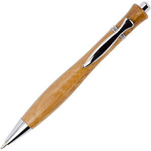 Kugelschreiber Montana , braun, Metall, Bambus, 