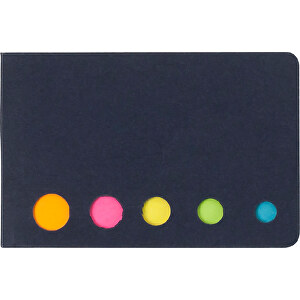 Haftnotizen Sticker , schwarz, Karton, Papier, 8,10cm x 0,30cm x 5,40cm (Länge x Höhe x Breite)