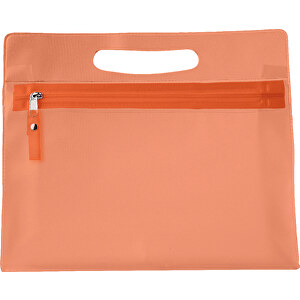 Kulturtasche Aus PVC Clyde , orange, Plastik, PVC, 24,50cm x 20,50cm x 7,00cm (Länge x Höhe x Breite)