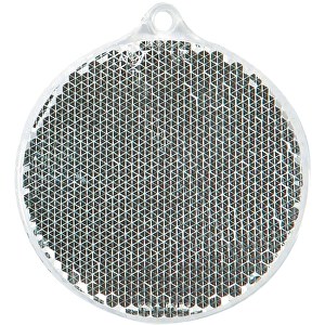 Fußgängerreflektor Rondell , weiß, Material: Kunststoff, 5,50cm x 0,60cm x 5,50cm (Länge x Höhe x Breite)