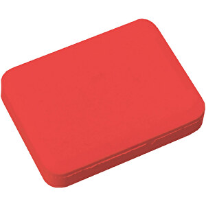 Radiergummi 'Rechteck' , rot, Kunststoff, 3,90cm x 0,70cm x 2,90cm (Länge x Höhe x Breite)