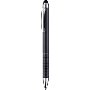 Kugelschreiber TOUCHPEN , Ritter-Pen, schwarz, Aluminium, 12,60cm (Länge)