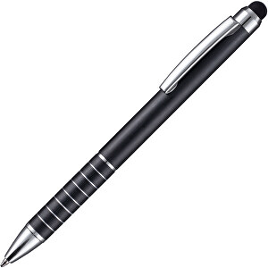 Kugelschreiber TOUCHPEN , Ritter-Pen, schwarz, Aluminium, 12,60cm (Länge)