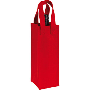 Filz-Flaschentasche CABERNET , rot, Polyester, 29,50cm x 10,50cm x 10,50cm (Länge x Höhe x Breite)