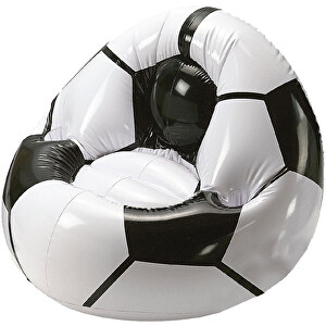 Aufblasbarer Fußballsessel 'Big' , weiß/schwarz, Kunststoff, 110,00cm x 98,00cm x 92,00cm (Länge x Höhe x Breite)