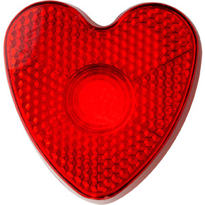Blinkleuchte Heart , rot, ABS, 5,00cm x 1,14cm x 4,90cm (Länge x Höhe x Breite)