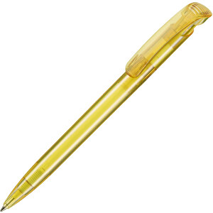 Kugelschreiber CLEAR TRANSPARENT , Ritter-Pen, ananas-gelb, ABS-Kunststoff, 14,80cm (Länge)