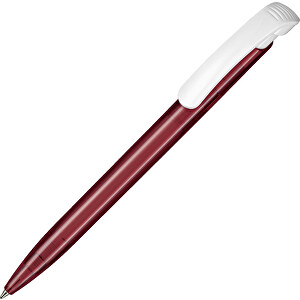 Kugelschreiber Clear Transparent S , Ritter-Pen, rubin-rot, ABS-Kunststoff, 14,80cm (Länge)