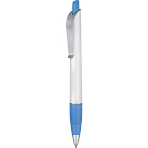 Kugelschreiber Bond , Ritter-Pen, himmelblau / weiss, ABS-Kunststoff, 14,30cm (Länge)