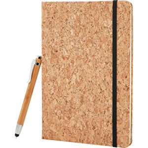 A5 notesbog med bambus styluspen