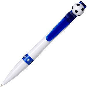 Kugelschreiber Soccer , blau, Plastik, 