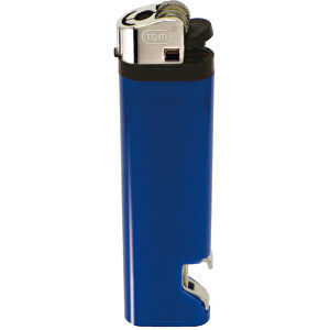 TOM® NM-1 OP 03 Reibradfeuerzeug , Tom, blau, AS/ABS, 2,30cm x 8,00cm x 1,10cm (Länge x Höhe x Breite)