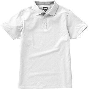 Hacker Poloshirt Für Herren , Slazenger, weiss / grau, Piqué aus 100% Baumwolle, S, 