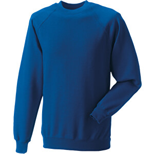 Raglan Sweatshirt , Russell, königsblau, 47 % Baumwolle / 53 % Polyester, 2XL, 
