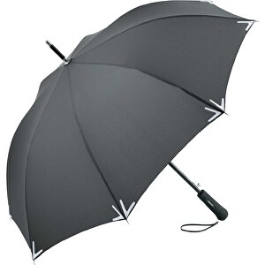 AC-Stockschirm Safebrella® LED , Fare, grau, Polyester- Pongee, 