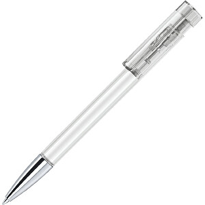 Liberty Clear MTT Druckkugelschreiber , Senator, weiß, Kunststoff, 14,50cm x 1,10cm x 1,50cm (Länge x Höhe x Breite)