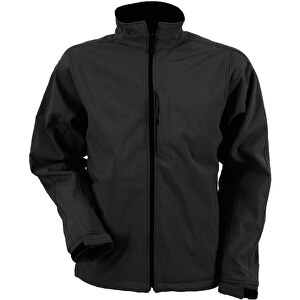 Men´s Softshell Jacket , James Nicholson, schwarz, 95 % Polyester / 5 % Elasthan, 5XL, 