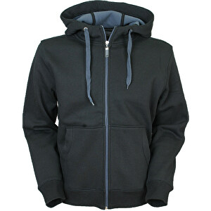 Men´s´ Doubleface Jacket , James Nicholson, schwarz / carbon, Aussenmaterial: 100 % Baumwolle / Innenmaterial: 100 % Polyester, XL, 
