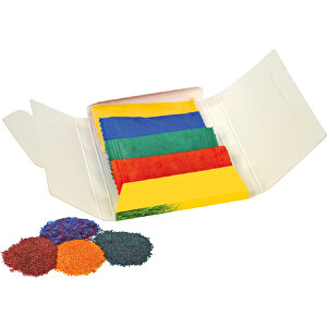 Eierfarben-Päckchen , gelb, Papier, Eierfarben-Pulver, 8,00cm x 0,70cm x 6,50cm (Länge x Höhe x Breite)