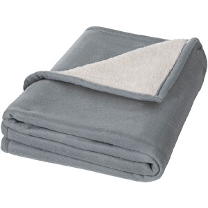 Springwood Plaid-Decke Aus Soft- Und Sherpa-Fleece , grau / weiß, 140 g/m² Polar-Fleece und 180 g/m² Sherpa-Fleece, 125,00cm x 150,00cm (Länge x Breite)