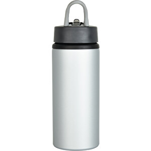 Aluminium Sportflasche, Grau , grau, Aluminium, 22,30cm (Höhe)