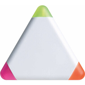 Triangulo , weiss, Kunststoff, 7,50cm x 1,30cm x 7,50cm (Länge x Höhe x Breite)