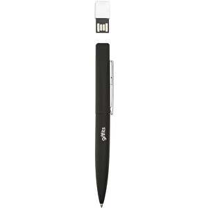 USB Kugelschreiber ONYX UK-II , Promo Effects MB , schwarz MB , 4 GB , Metall gummiert MB , 3 - 10 MB/s MB , 14,40cm (Länge)