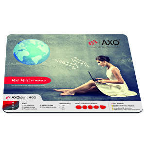 AXOPAD® Mousepad AXOFlex 400, 24 X 19,5 Cm Rechteckig, 0,8 Mm Dick , 4-C Euroskala, Strukturiertes PP, 24,00cm x 0,08cm x 19,50cm (Länge x Höhe x Breite)