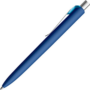 Prodir DS8 PSR Push Kugelschreiber , Prodir, klassikblau/silber satiniert/cyan, Kunststoff/Metall, 14,10cm x 1,50cm (Länge x Breite)