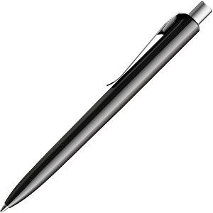 Prodir DS8 PSP Push Kugelschreiber , Prodir, schwarz/silber satiniert, Kunststoff/Metall, 14,10cm x 1,50cm (Länge x Breite)
