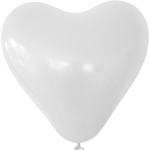 Herzluftballon , weiß, 100% Naturkautschuk, 