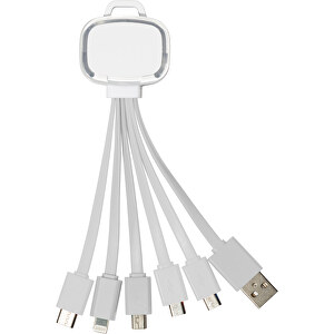 USB-Multifunktionsadapter , Promo Effects, weiss, Kunstoff, 15,00cm (Länge)