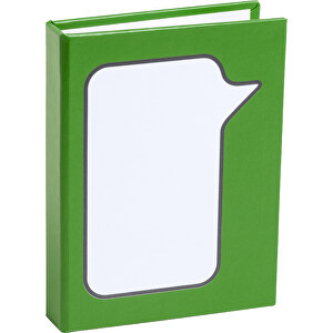 Notizblock DOSAN , grün, Reclycling Pappe, 8,00cm x 1,80cm x 10,90cm (Länge x Höhe x Breite)