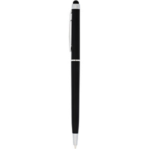 Valeria Kugelschreiber Mit Touchpen , schwarz, Schaft aus ABS Kunststoff mit Stahlclip, 1,05cm x 13,70cm (Länge x Höhe)