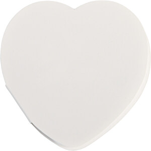 Herz-Memosticker IN LOVE , weiß, Papier, 8,00cm x 0,40cm x 8,00cm (Länge x Höhe x Breite)