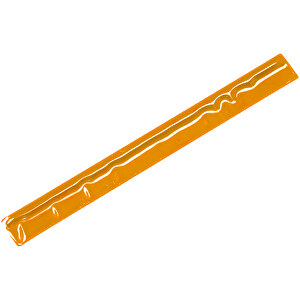 Snap-Armband 'Maxi' , transparent-orange, Kunststoff, 31,00cm x 0,20cm x 3,10cm (Länge x Höhe x Breite)