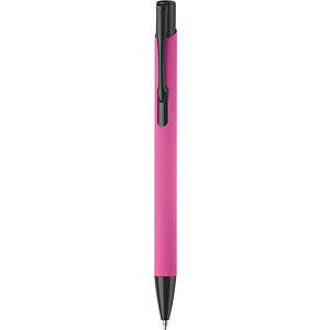 Kugelschreiber Alicante Soft-Touch , rosé / schwarz, Aluminium, 13,80cm (Länge)