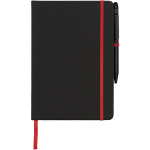Noir Edge A5 Notizbuch Mit Farbigem Rand , schwarz / rot, PU Kunststoff, 21,00cm x 1,70cm x 14,30cm (Länge x Höhe x Breite)
