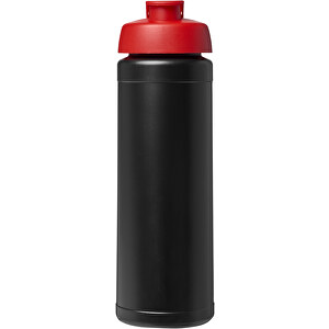 Baseline® Plus 750 Ml Flasche Mit Klappdeckel , schwarz / rot, HDPE Kunststoff, PP Kunststoff, 23,60cm (Höhe)