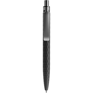 Prodir QS01 Soft Touch PRS Push Kugelschreiber , Prodir, schwarz/graphit satiniert, Kunststoff/Metall, 14,10cm x 1,60cm (Länge x Breite)