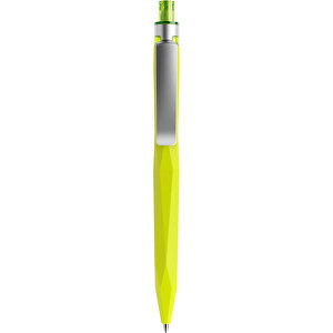 Prodir QS20 Soft Touch PRS Push Kugelschreiber , Prodir, gelbgrün / silber, Kunststoff/Metall, 14,10cm x 1,60cm (Länge x Breite)