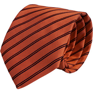 Krawatte, Reine Seide, Jacquardgewebt , orange, Reine Seide, 148,00cm x 7,50cm (Länge x Breite)