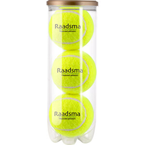 Röhre Tennisbälle , gelb, Kautschuk / Kunststoff / Metall, 20,50cm x 7,50cm (Länge x Breite)