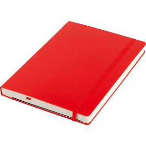Notizbuch Aus Karton Chanelle , rot, PVC, Papier 80 g/m2, 21,00cm x 1,80cm x 14,70cm (Länge x Höhe x Breite)