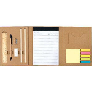 Schreibset SCHOOL DAYS , braun, Holz / Papier, 20,50cm x 2,20cm x 15,00cm (Länge x Höhe x Breite)