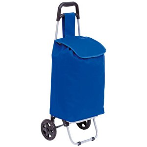 Einkaufstrolley MAX , blau, Polyester 6D, 30,00cm x 20,00cm x 52,00cm (Länge x Höhe x Breite)