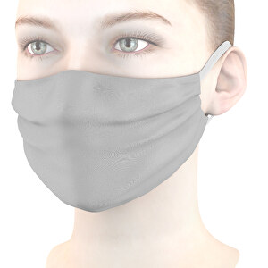 Mund-Nasen-Maske , hellgrau, Polyester, 11,00cm x 9,00cm (Länge x Breite)
