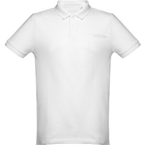 THC DHAKA WH. Herren Poloshirt , weiss, 100% Baumwolle, XXL, 77,50cm x 0,30cm x 61,00cm (Länge x Höhe x Breite)
