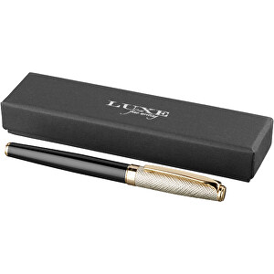 Doré Kugelschreiber , schwarz, gold, Metall, 14,00cm (Länge)